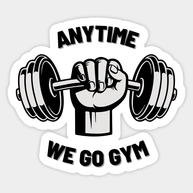 Anytime Fitness | Anytime We Go Gym Dumbbell Logo Sticker by MrDoze